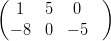 (              )
   1   5   0
  - 8  0  - 5
